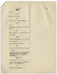 Moe Howard's Signed 15pp. Script From a Scene in a Stooges Movie With Shemp, Hand-Annotated by Moe for Curly Joe Instead -- Likely Edited for a Charity Performance -- 8.5'' x 11'', Very Good